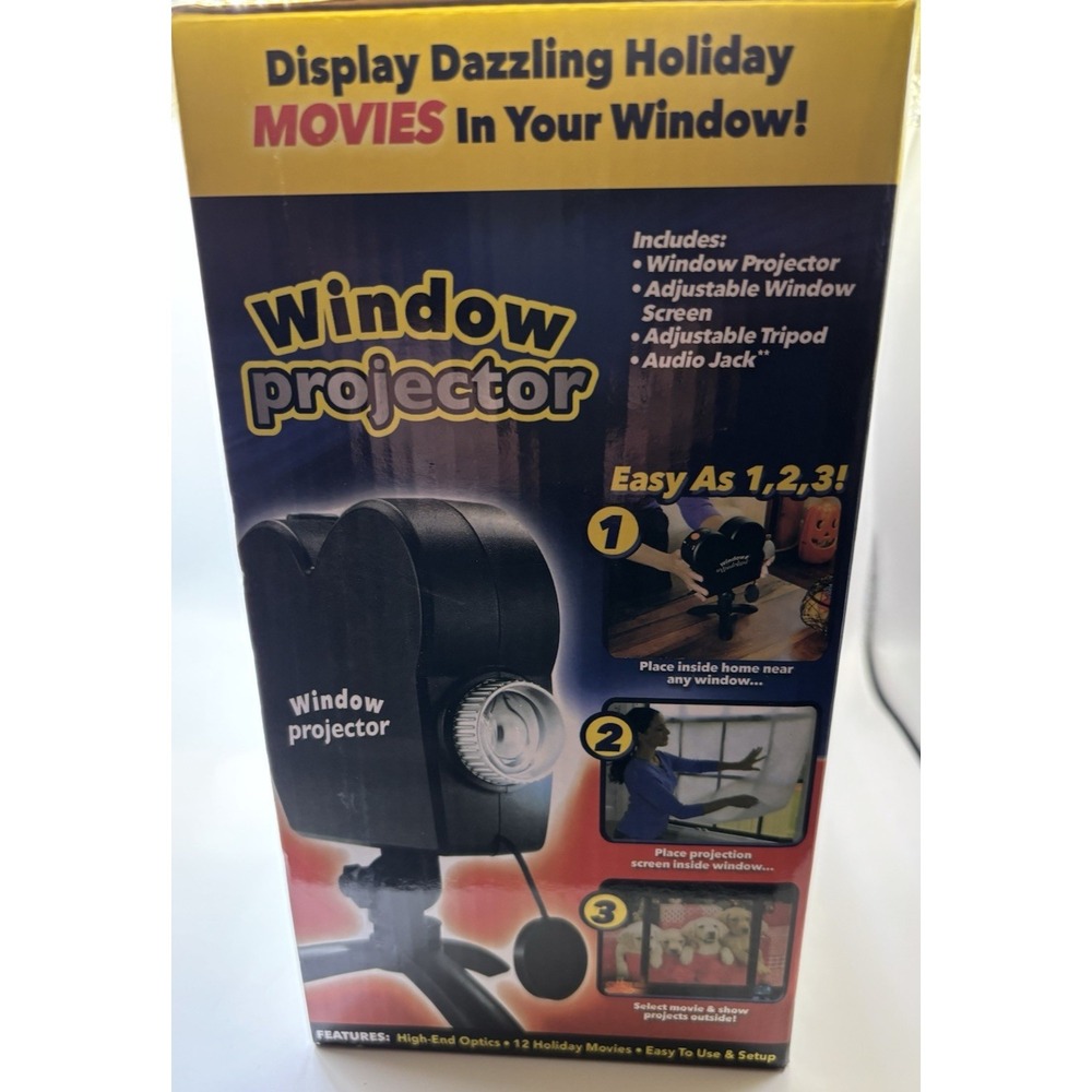 Window Wonderland 12 Christmas & Halloween Movies Window Projector System - Picture 4 of 8